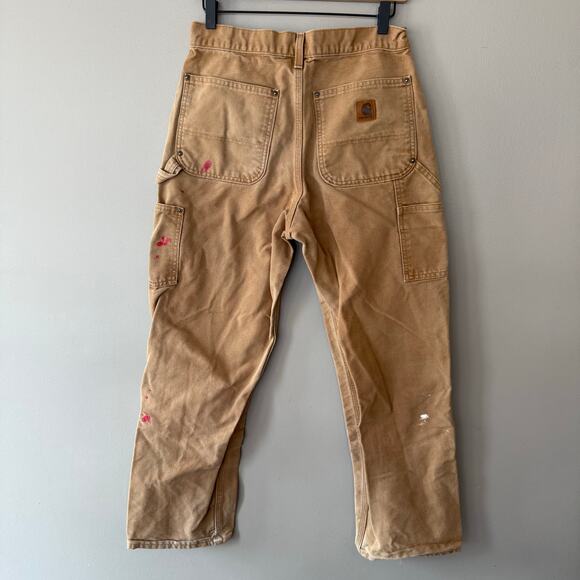 Carhartt Double Knee Carpenter Workwear Pants Dungaree Fit Mens 31x32 Thrashed - Picture 4 of 13